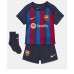 Cheap Barcelona Frenkie de Jong #21 Home Football Kit Children 2022-23 Short Sleeve (+ pants)